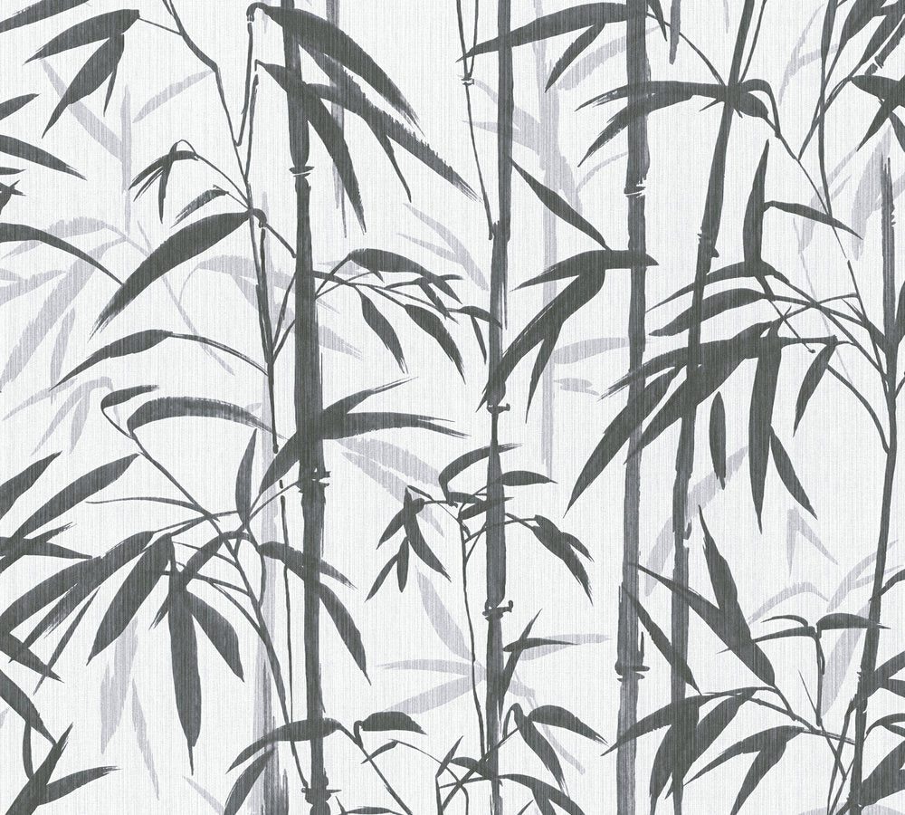A.S. Creation Tapete Vlies Michalsky Floral Bambus Weiß Grau 37989-1