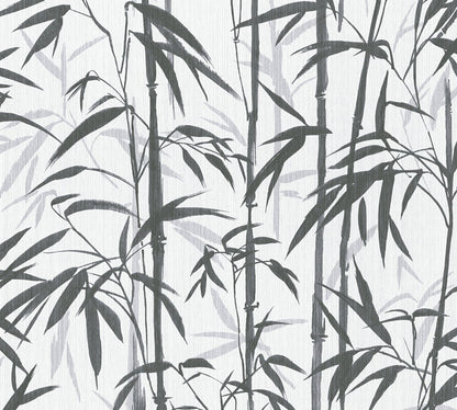 A.S. Creation Tapete Vlies Michalsky Floral Bambus Weiß Grau 37989-1