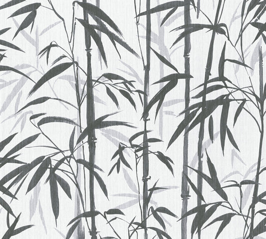 A.S. Creation Tapete Vlies Michalsky Floral Bambus Weiß Grau 37989-1