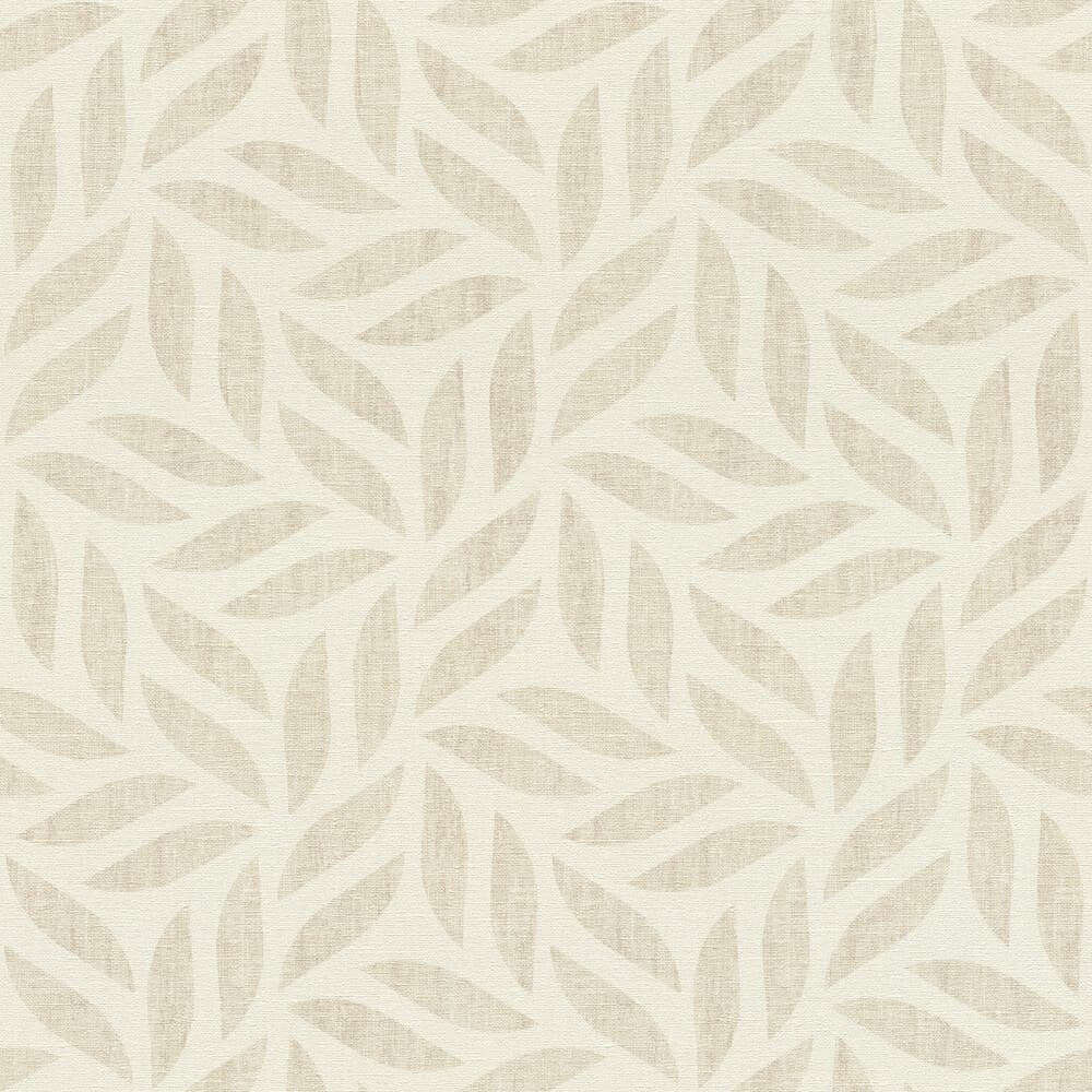  Tapete Vlies Muster Blätter Creme Beige Rasch 704624