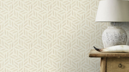  Tapete Vlies Muster Blätter Creme Beige Rasch 704624