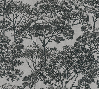 A.S. Creation Tapete Vlies Natur Bäume Grau Schwarz 38023-3