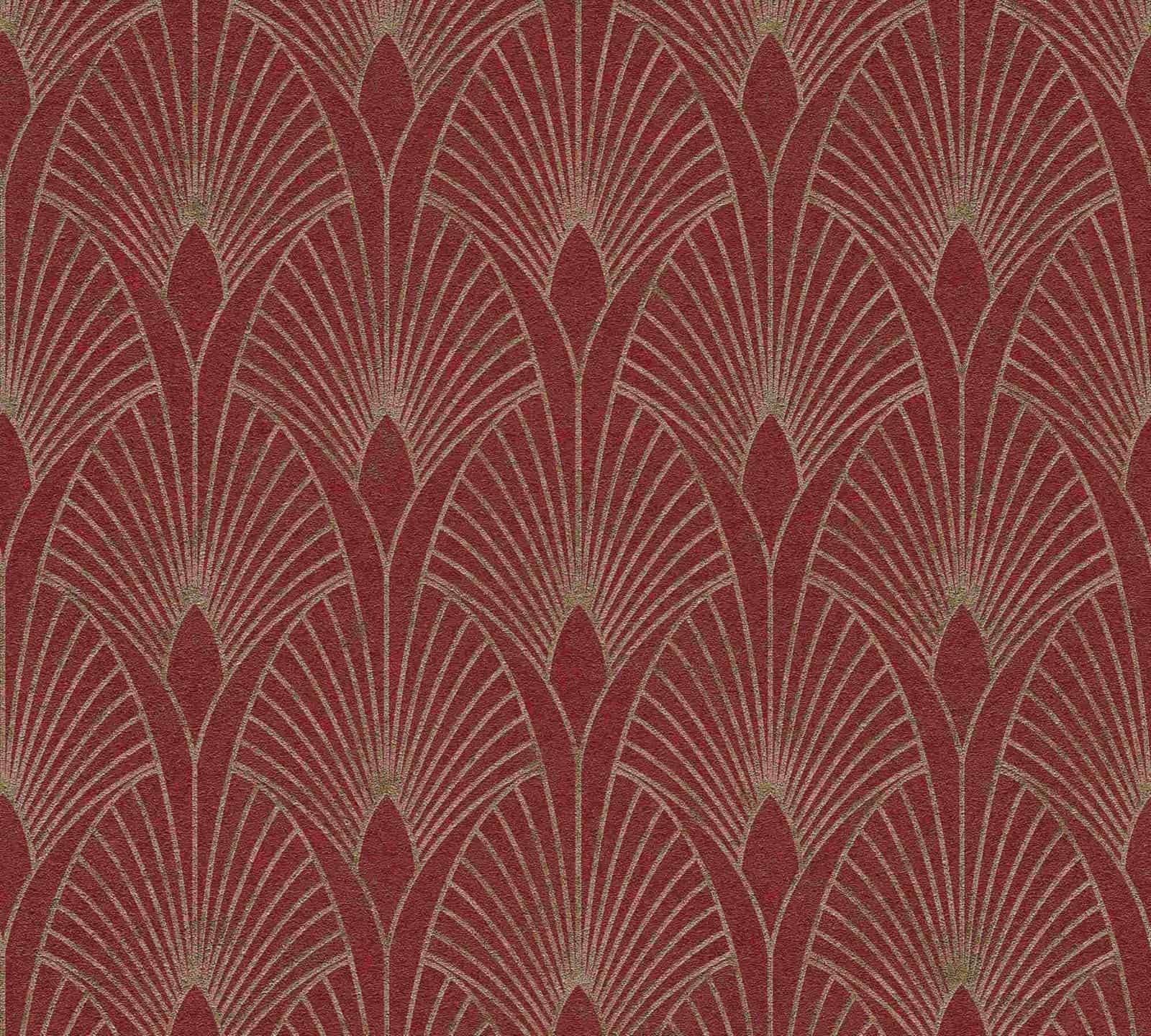  Tapete Vlies New Walls Retro Rot Gold Metallic 37427-4