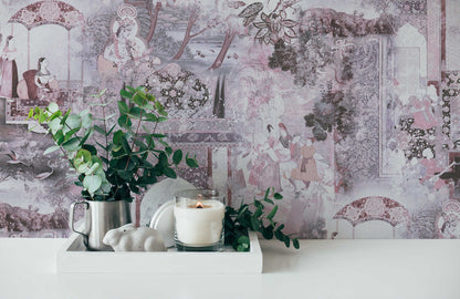 A.S. Creation Tapete Vlies Orient Muster Lila Grau 38174-4