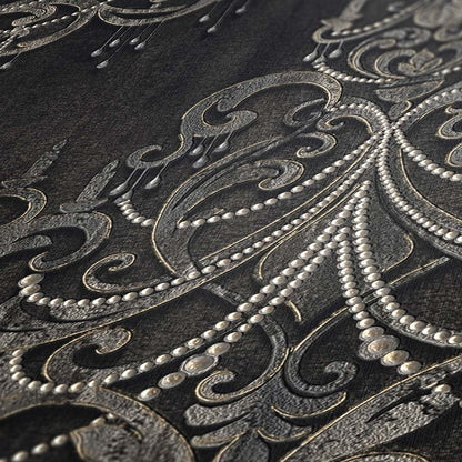  Tapete Vlies Ornamente Barock Anthrazit Gold 38096-4