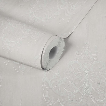  Tapete Vlies Ornamente Barock Greige Silber 38096-2