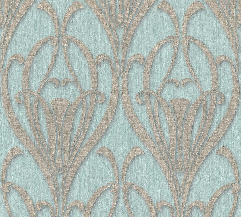  Tapete Vlies Ornamente Klassik Mint-grün Beige 38091-2