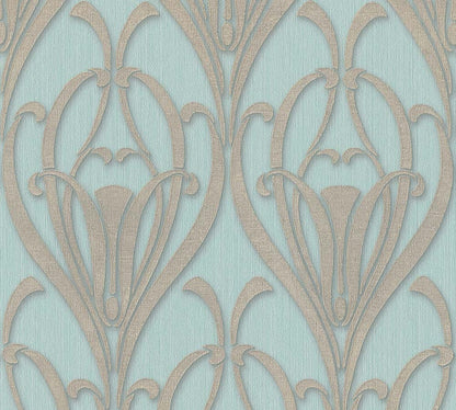 Tapete Vlies Ornamente Klassik Mint-grün Beige 38091-2