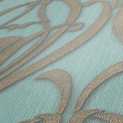  Tapete Vlies Ornamente Klassik Mint-grün Beige 38091-2