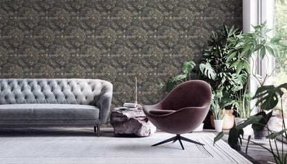 A.S. Creation Tapete Vlies Ornamente Anthrazit Beige 38707-4