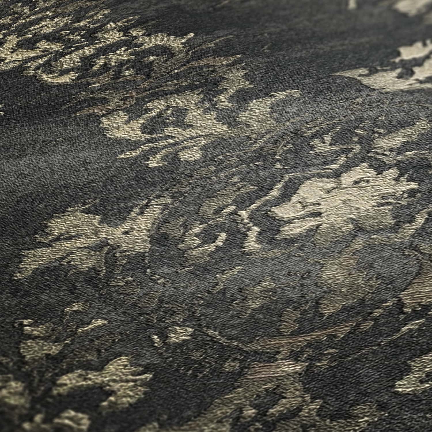 A.S. Creation Tapete Vlies Ornamente Anthrazit Beige 38707-4