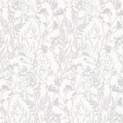  Tapete Vlies Pflanzen Floral Weiß Silber 10251-01