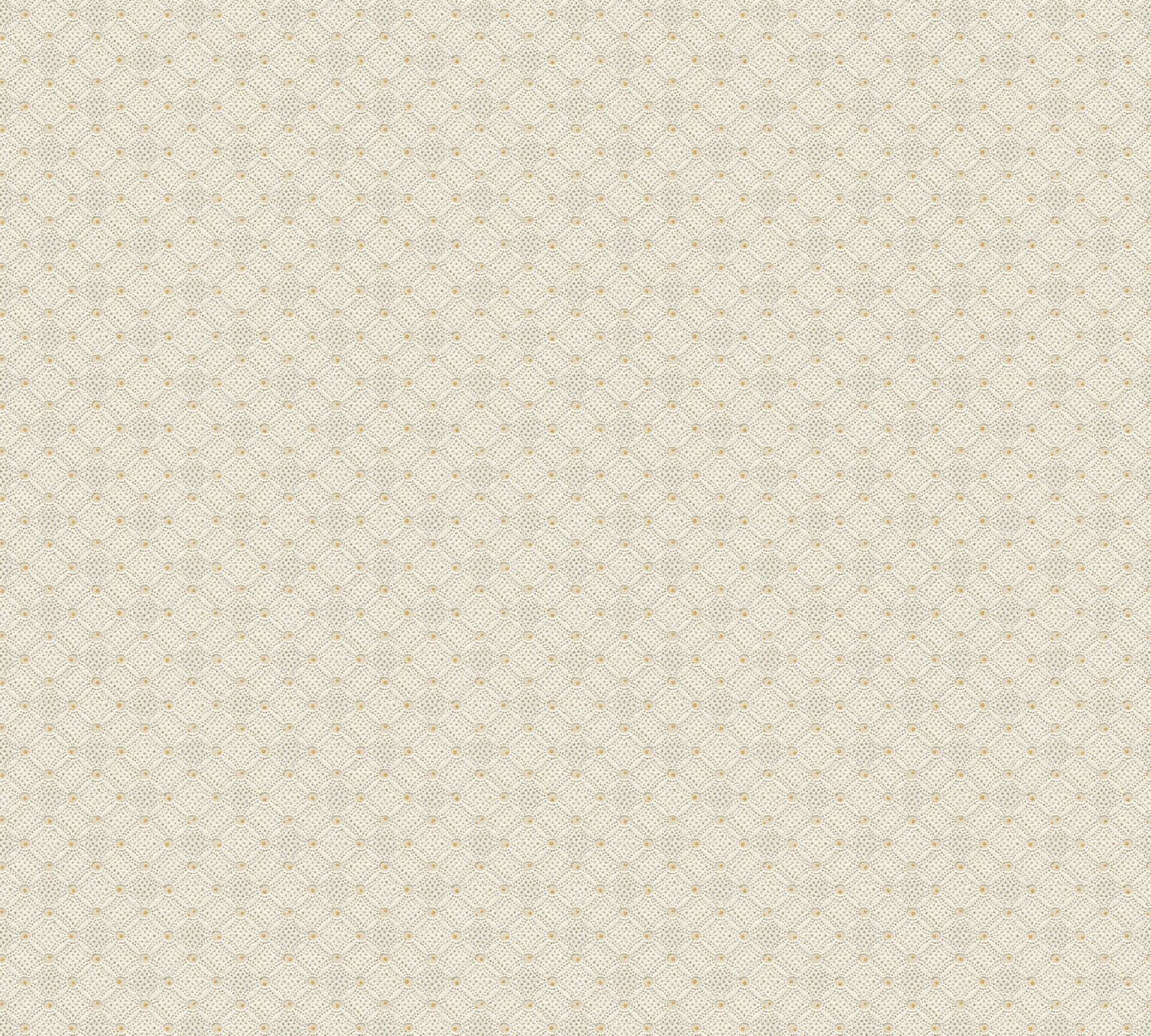 A.S. Creation Tapete Vlies Punkte Kreise Cremeweiß Gold 37468-3