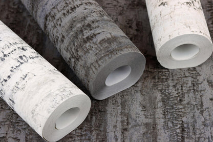  Tapete Vlies Rasch Birke Baumstamm Beige Grau 554052