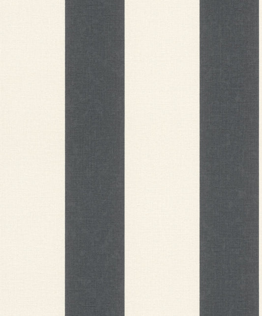  Tapete Vlies Rasch Blockstreifen Schwarz Weiss 485479
