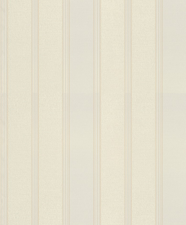  Tapete Vlies Rasch Blockstreifen Weiß Grau Gold 421026