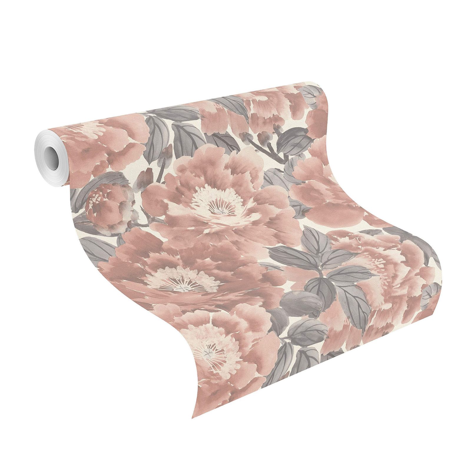  Tapete Vlies Rasch Blumen Floral Altrosa Grau 408331