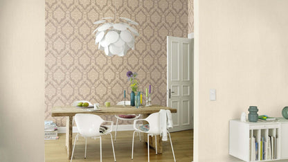  Tapete Vlies Rasch Einfarbig Striche Beige Glanz 539257