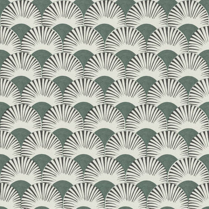  Tapete Vlies Rasch Fächer Japan Weiß Grün 539325