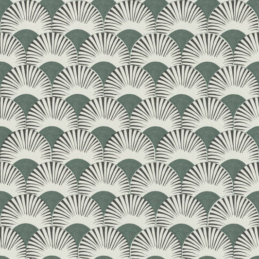  Tapete Vlies Rasch Fächer Japan Weiß Grün 539325