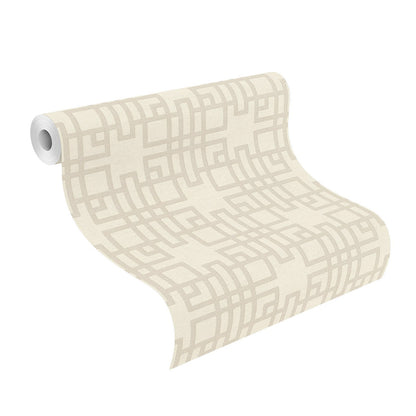  Tapete Vlies Rasch Grafik-Design Taupe Weiß 409239