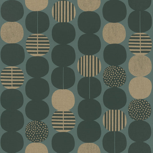  Tapete Vlies Rasch Grafik Kreise Grün Gold 539752