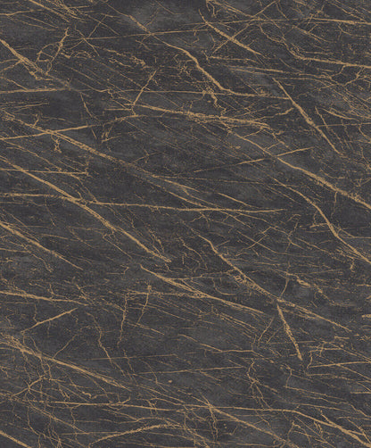  Tapete Vlies Rasch Marmor Schwarz Gold Metallic 428964