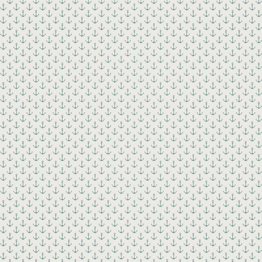  Tapete Vlies Rasch Textil Anker Weiß Türkis 021009