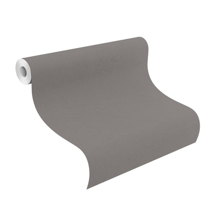  Tapete Vlies Rasch Uni Leinen Dunkelgrau 537932
