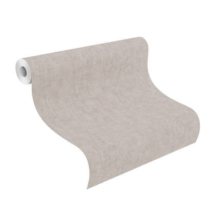  Tapete Vlies Rasch Uni Putz Rost Hellgrau 429237