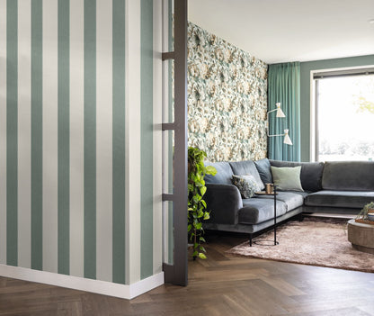  Tapete Vlies Rasch Uni Textil Blau-grau 484595