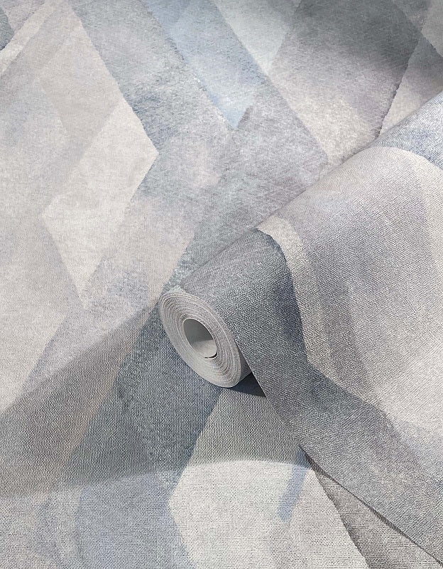  Tapete Vlies Rauten Grafik Blau Weiss Grau Shades 32448