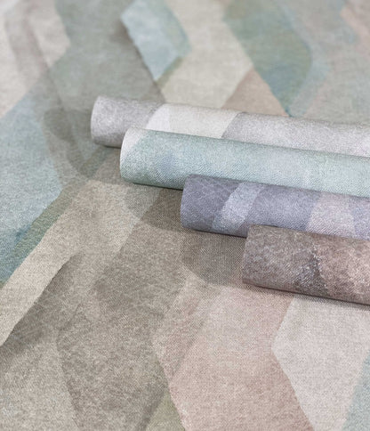  Tapete Vlies Rauten Grafik Blau Weiss Grau Shades 32448