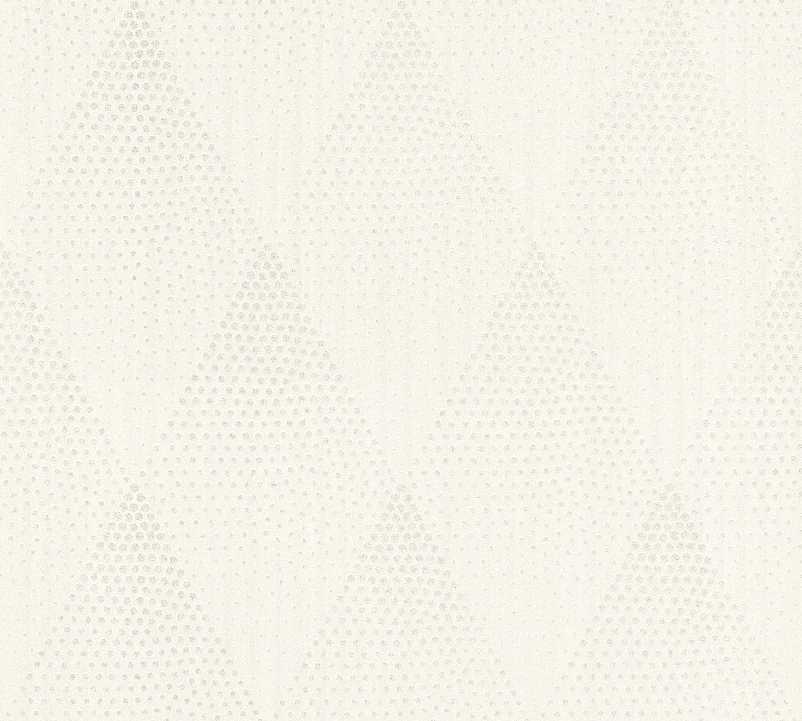  Tapete Vlies Rautenformen Grauweiß Glitzer 37419-2