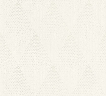  Tapete Vlies Rautenformen Grauweiß Glitzer 37419-2