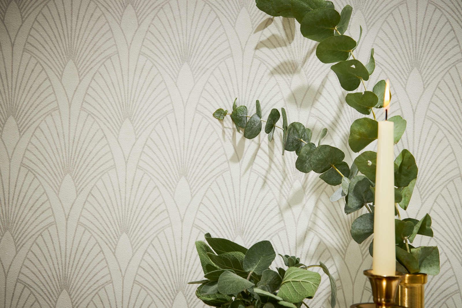  Tapete Vlies Retro Grauweiss Silber Metallic 37427-1