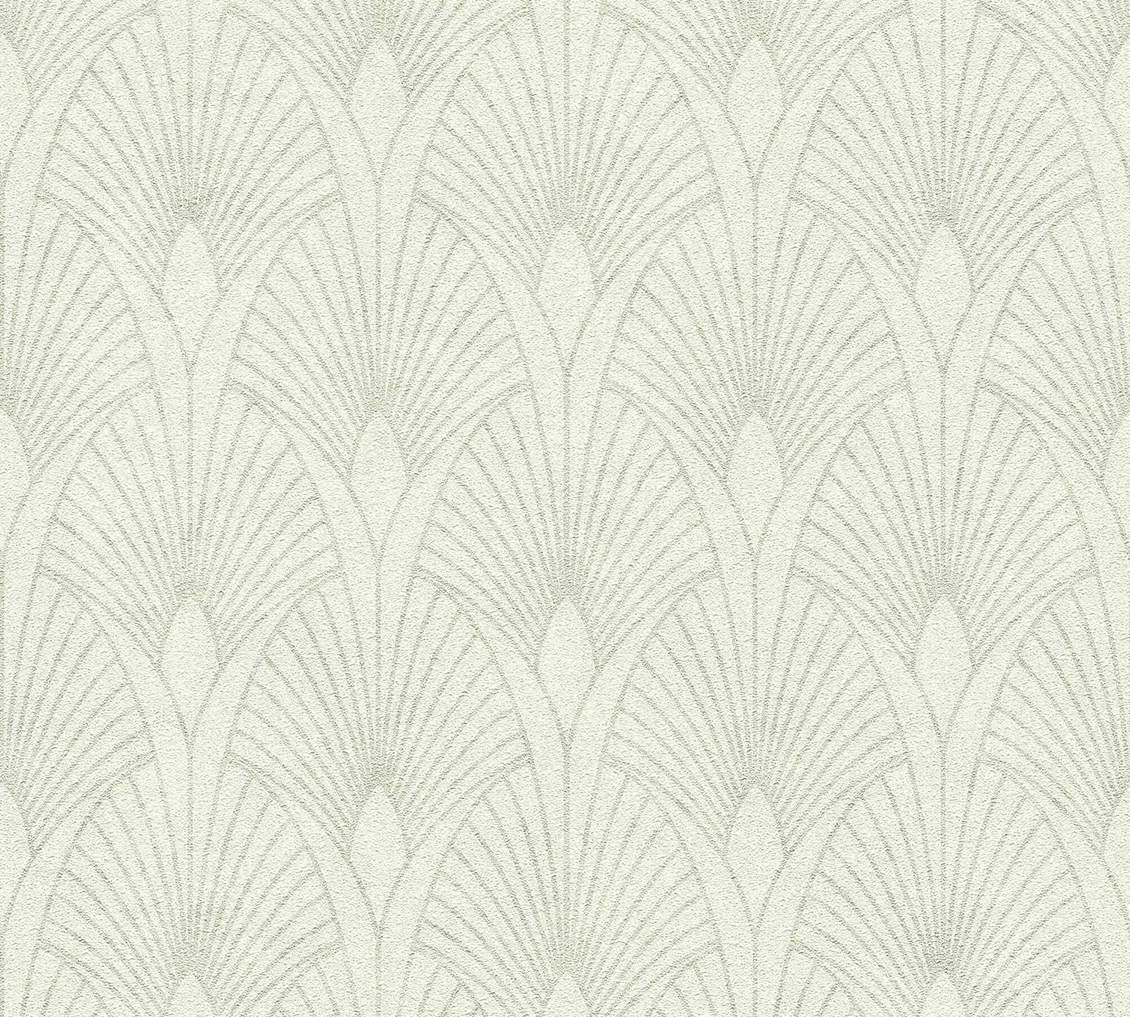  Tapete Vlies Retro Grauweiss Silber Metallic 37427-1