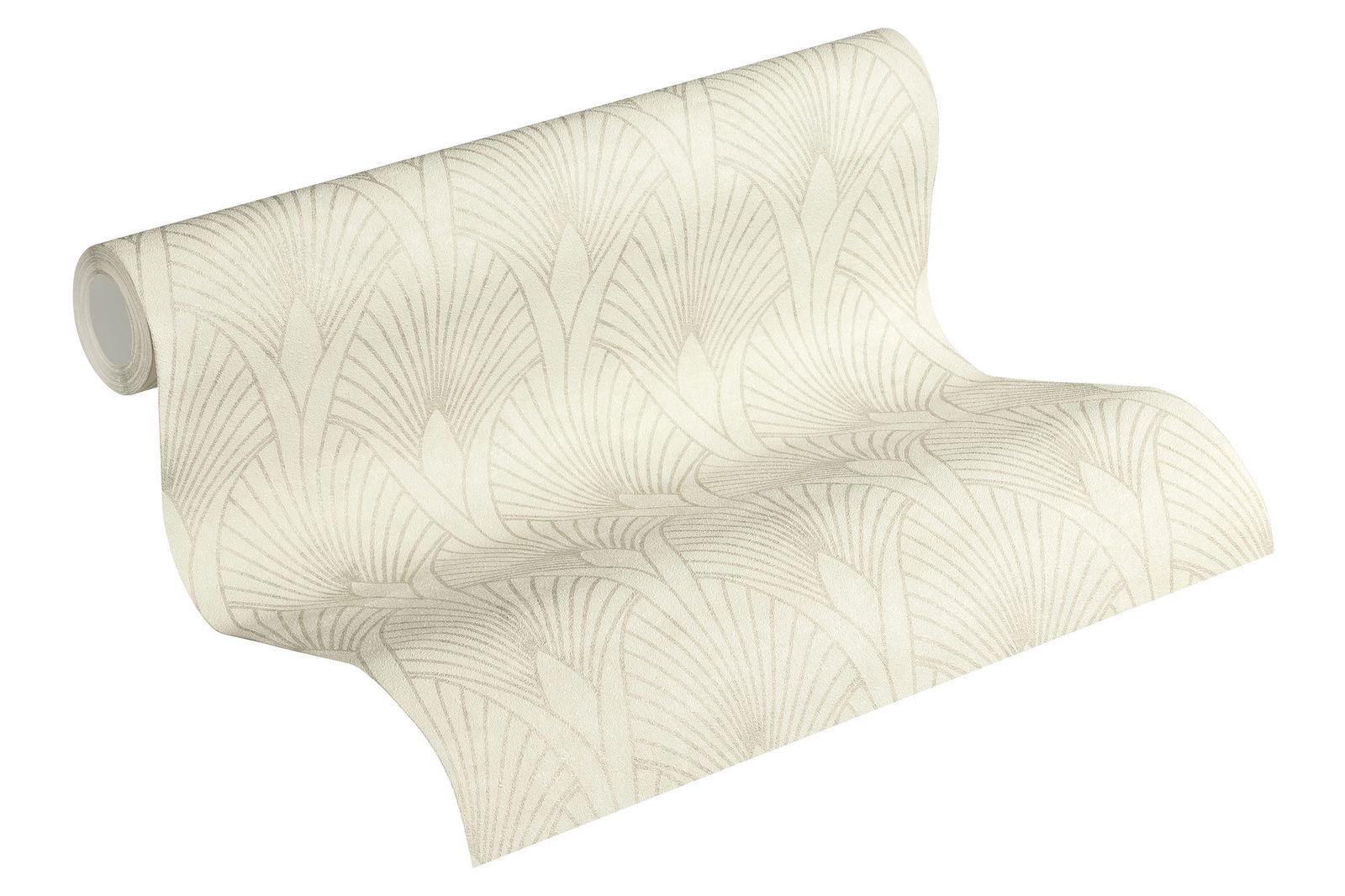  Tapete Vlies Retro Grauweiss Silber Metallic 37427-1