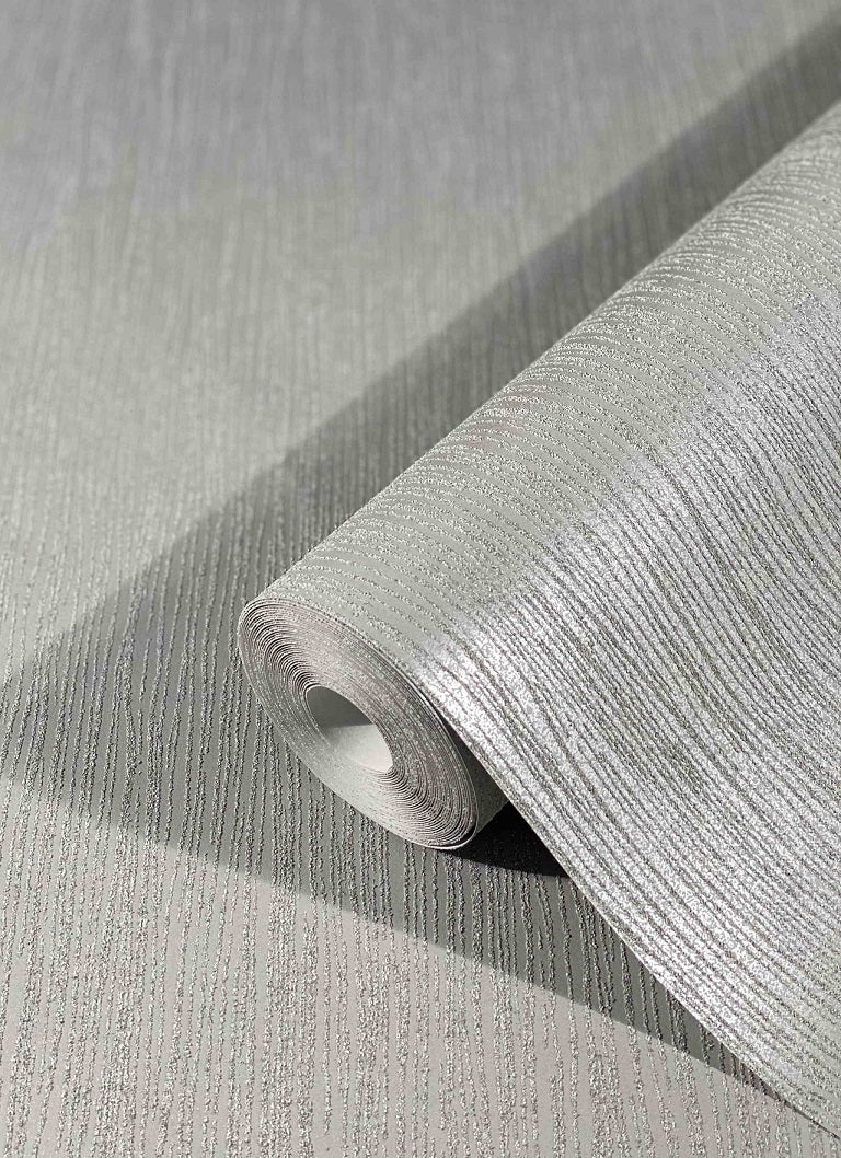  Tapete Vlies Sand-Körnung Streifen Grau Glanz 32515