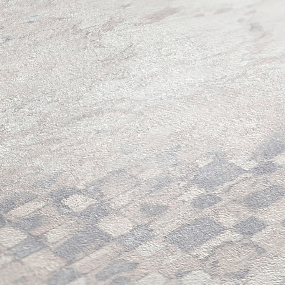  Tapete Vlies Spanische Fliesen Grau Creme Grün 37858-3