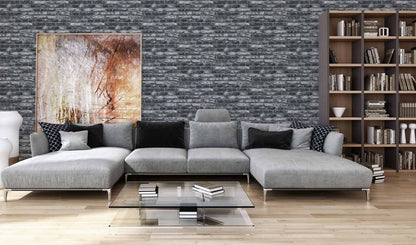 A.S. Creation Vliestapete Mauer Backstein Grau Schwarz Weiß 36281-2