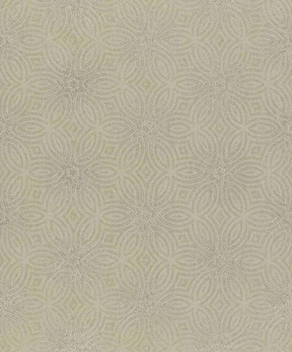  Tapete Vlies Sterne Grafik Grün-beige Glanz Rasch 530537