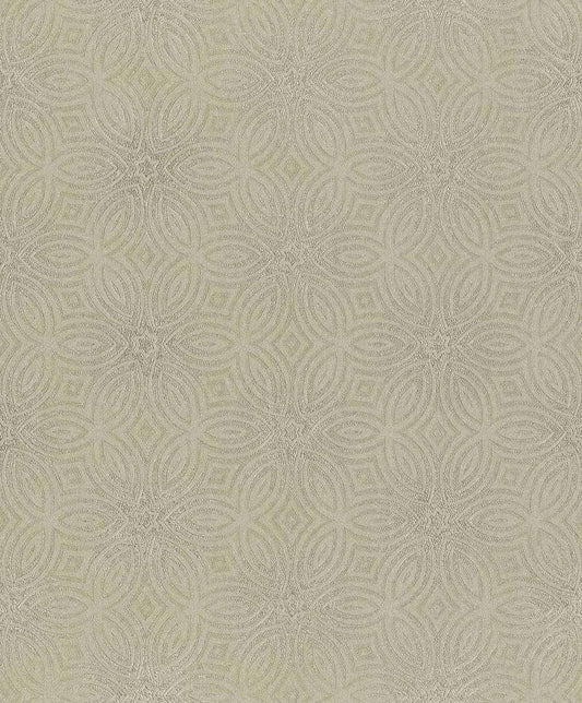  Tapete Vlies Sterne Grafik Grün-beige Glanz Rasch 530537