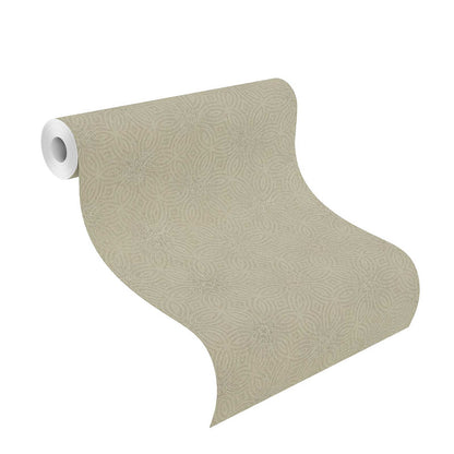  Tapete Vlies Sterne Grafik Grün-beige Glanz Rasch 530537