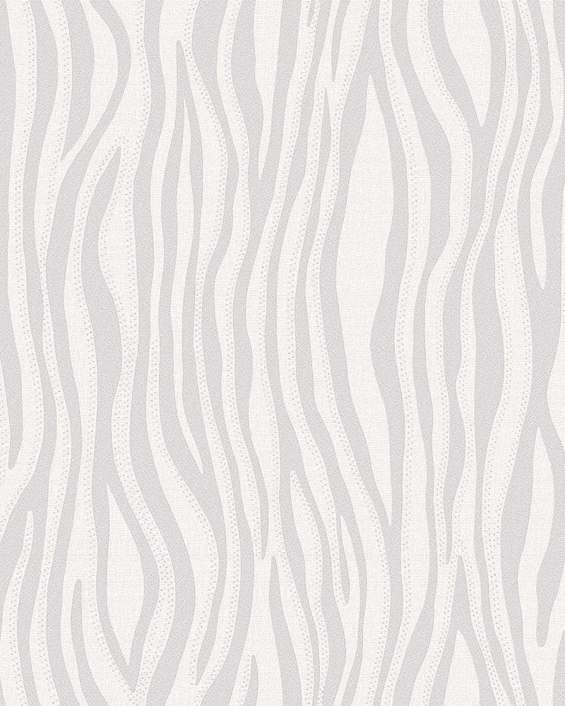  Vliestapete Streifen Zebra Grau Glanz Casual 30403