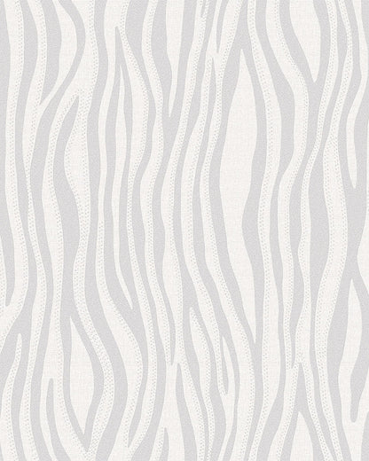  Vliestapete Streifen Zebra Grau Glanz Casual 30403