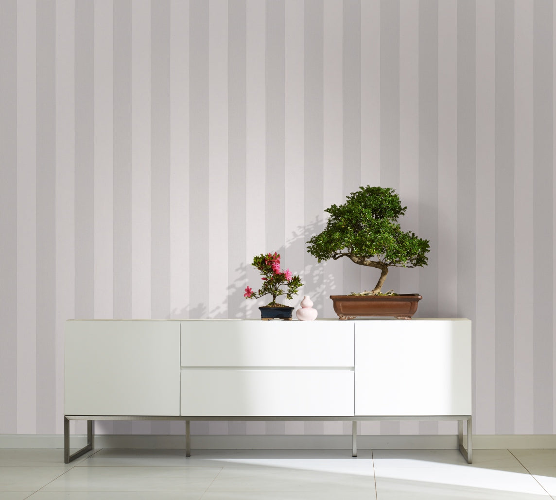  Tapete Vlies Streifen Hellgrau Weiss Novamur 82258