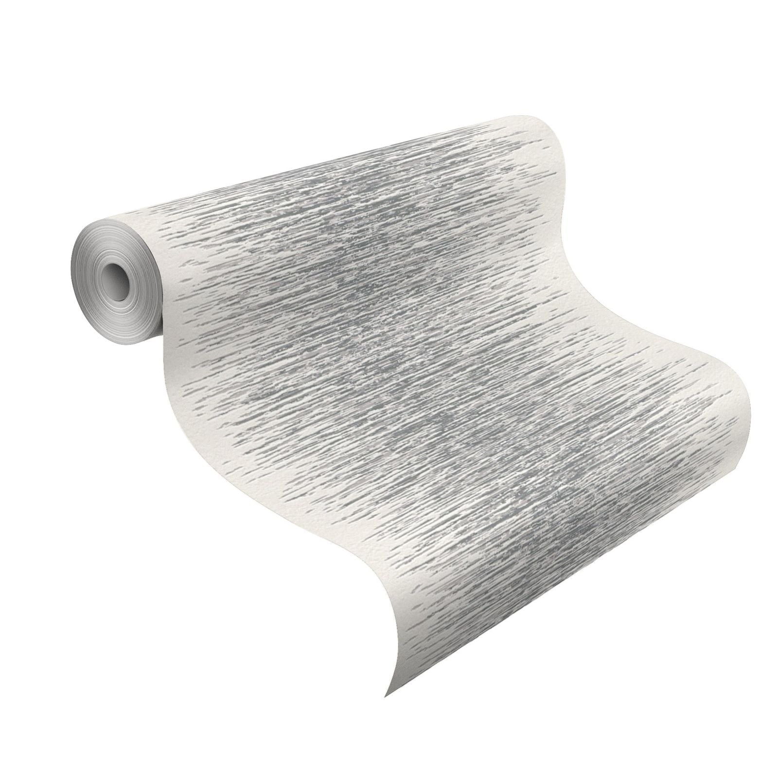  Tapete Vlies Streifen Silber Weiss Rasch Deco Style 413809