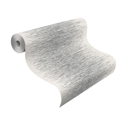  Tapete Vlies Streifen Silber Weiss Rasch Deco Style 413809