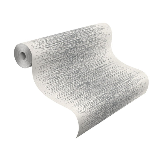  Tapete Vlies Streifen Silber Weiss Rasch Deco Style 413809